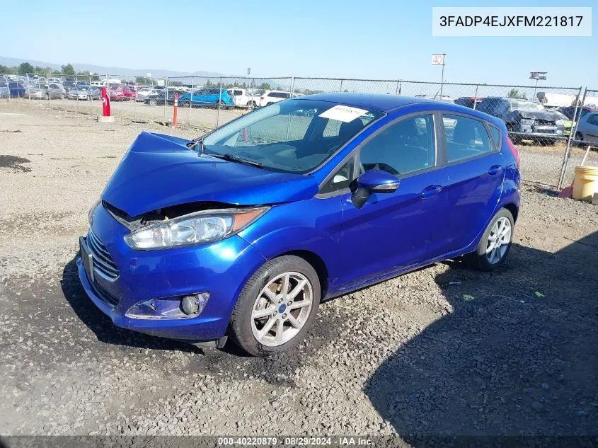 2015 Ford Fiesta Se VIN: 3FADP4EJXFM221817 Lot: 40220879