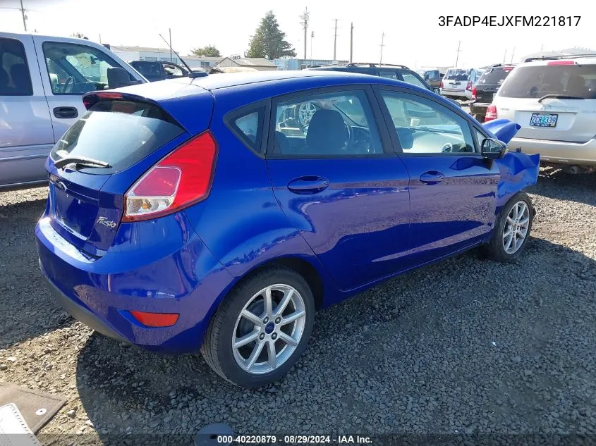 2015 Ford Fiesta Se VIN: 3FADP4EJXFM221817 Lot: 40220879