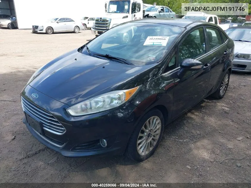 2015 Ford Fiesta Titanium VIN: 3FADP4CJ0FM191746 Lot: 40259066