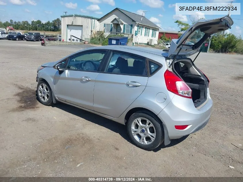 2015 Ford Fiesta Se VIN: 3FADP4EJ8FM222934 Lot: 40314739