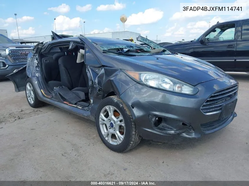 2015 Ford Fiesta Se VIN: 3FADP4BJXFM114741 Lot: 40316621