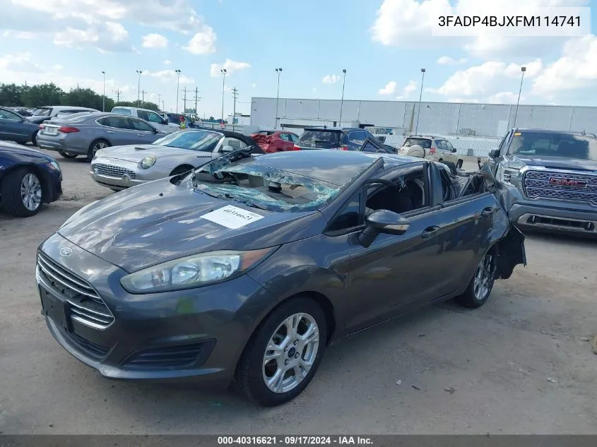 2015 Ford Fiesta Se VIN: 3FADP4BJXFM114741 Lot: 40316621