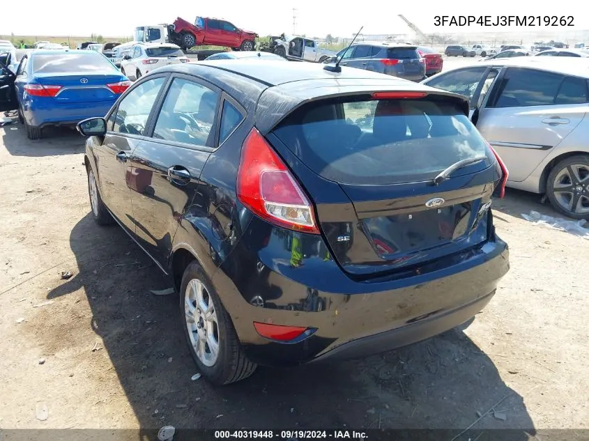 2015 Ford Fiesta Se VIN: 3FADP4EJ3FM219262 Lot: 40319448