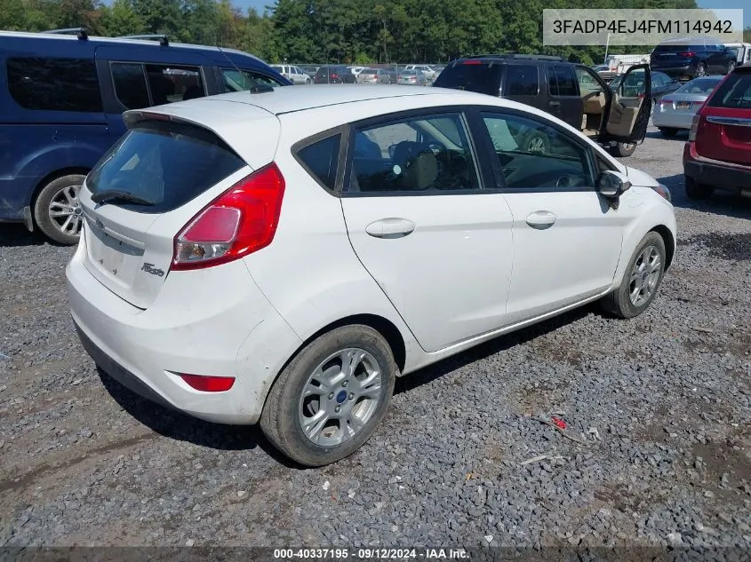 3FADP4EJ4FM114942 2015 Ford Fiesta Se