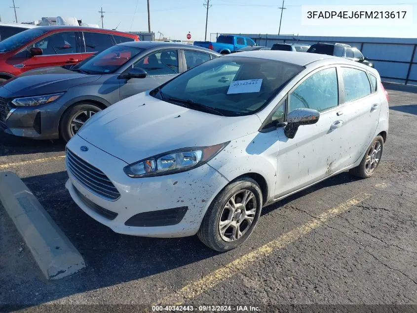 2015 Ford Fiesta Se VIN: 3FADP4EJ6FM213617 Lot: 40342443