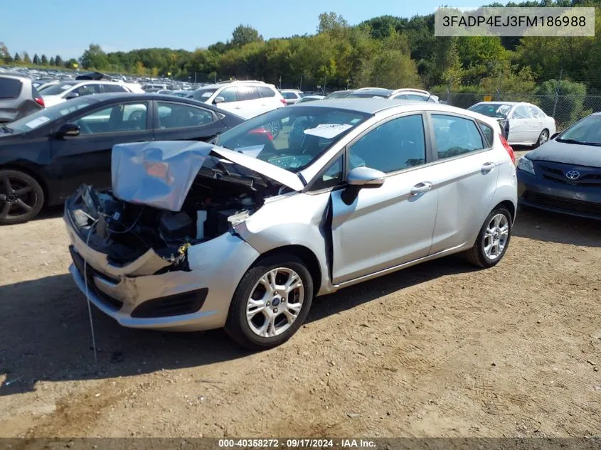 2015 Ford Fiesta Se VIN: 3FADP4EJ3FM186988 Lot: 40358272