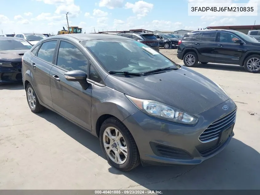 2015 Ford Fiesta Se VIN: 3FADP4BJ6FM210835 Lot: 40401885