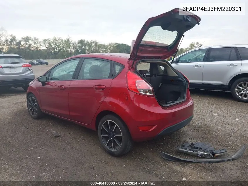 2015 Ford Fiesta Se VIN: 3FADP4EJ3FM220301 Lot: 40410339