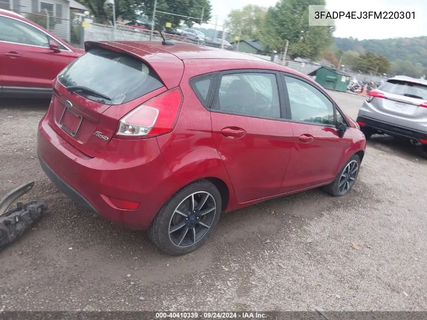 2015 Ford Fiesta Se VIN: 3FADP4EJ3FM220301 Lot: 40410339