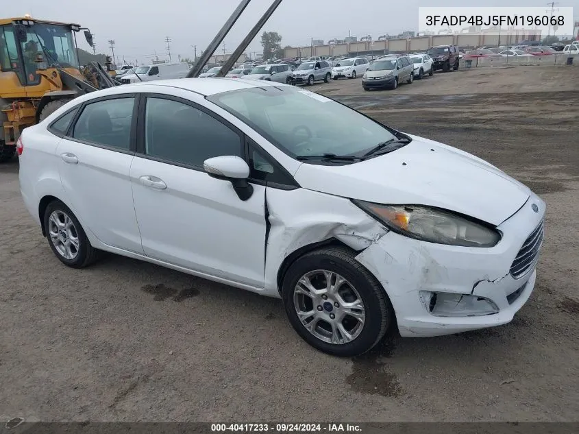 2015 Ford Fiesta Se VIN: 3FADP4BJ5FM196068 Lot: 40417233