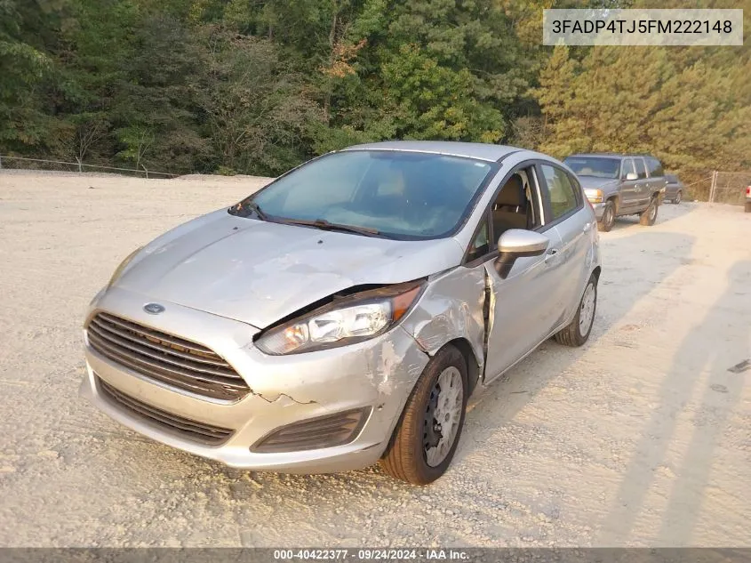 2015 Ford Fiesta S VIN: 3FADP4TJ5FM222148 Lot: 40422377