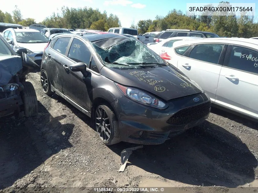 2016 Ford Fiesta VIN: 3FADP4GX0GM175644 Lot: 11586347