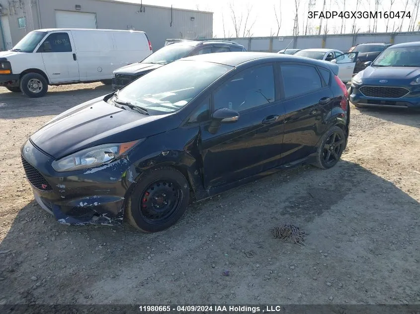 2016 Ford Fiesta St VIN: 3FADP4GX3GM160474 Lot: 11980665