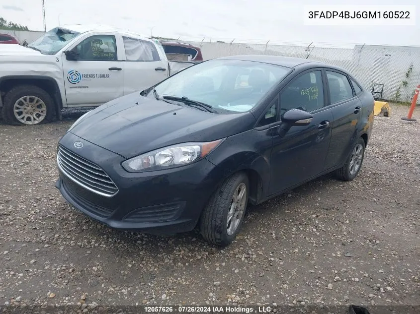 2016 Ford Fiesta Se VIN: 3FADP4BJ6GM160522 Lot: 12057626