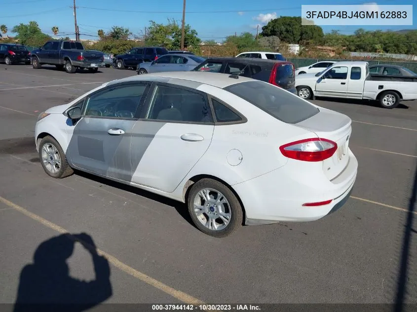 2016 Ford Fiesta Se VIN: 3FADP4BJ4GM162883 Lot: 37944142