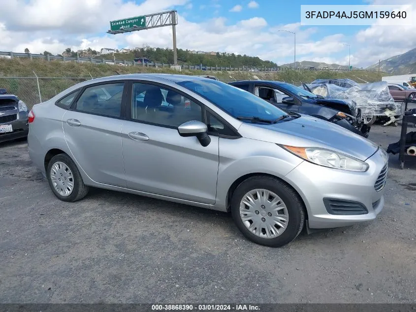 2016 Ford Fiesta S VIN: 3FADP4AJ5GM159640 Lot: 38868390