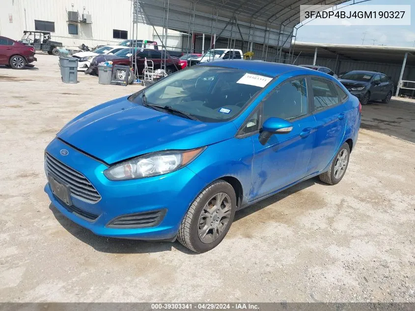 3FADP4BJ4GM190327 2016 Ford Fiesta Se