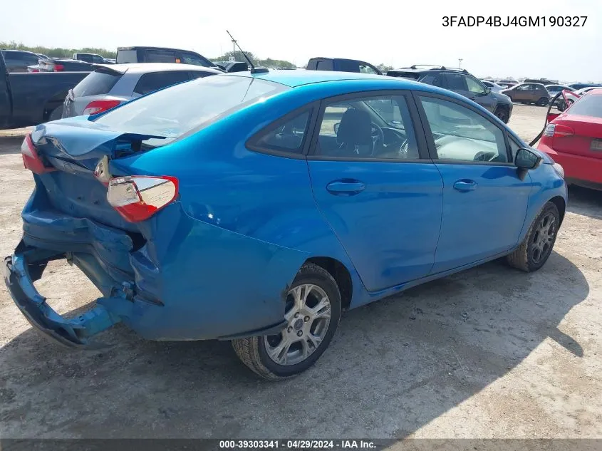 3FADP4BJ4GM190327 2016 Ford Fiesta Se