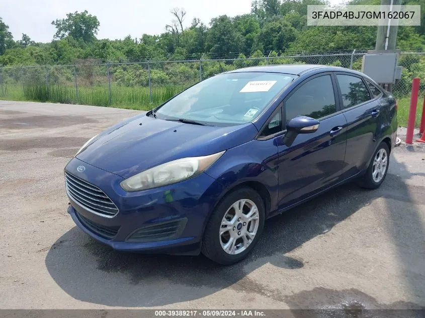 2016 Ford Fiesta Se VIN: 3FADP4BJ7GM162067 Lot: 39389217