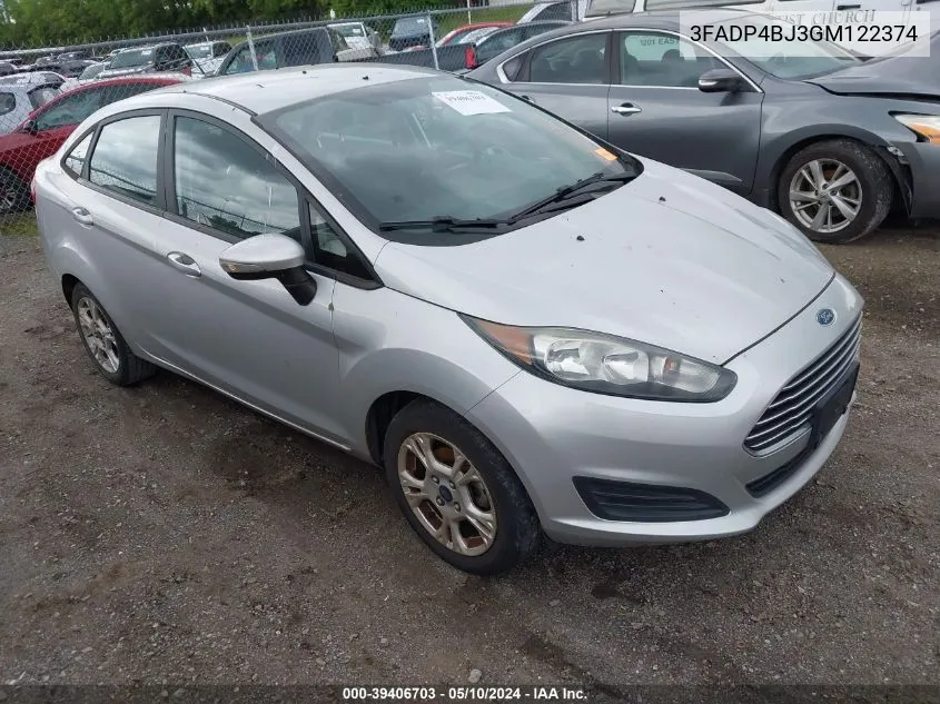 2016 Ford Fiesta Se VIN: 3FADP4BJ3GM122374 Lot: 39406703