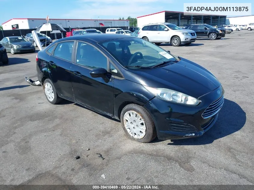 3FADP4AJ0GM113875 2016 Ford Fiesta S