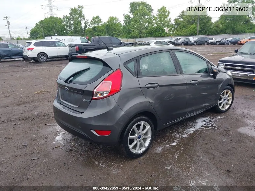 3FADP4EJ3GM119602 2016 Ford Fiesta Se