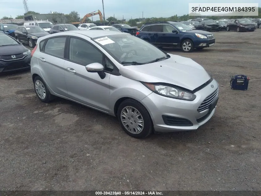 2016 Ford Fiesta Se VIN: 3FADP4EE4GM184395 Lot: 39423940