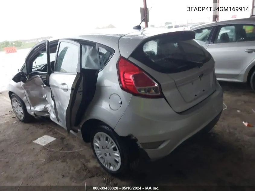 3FADP4TJ4GM169914 2016 Ford Fiesta S