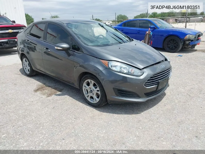 3FADP4BJ6GM180351 2016 Ford Fiesta Se