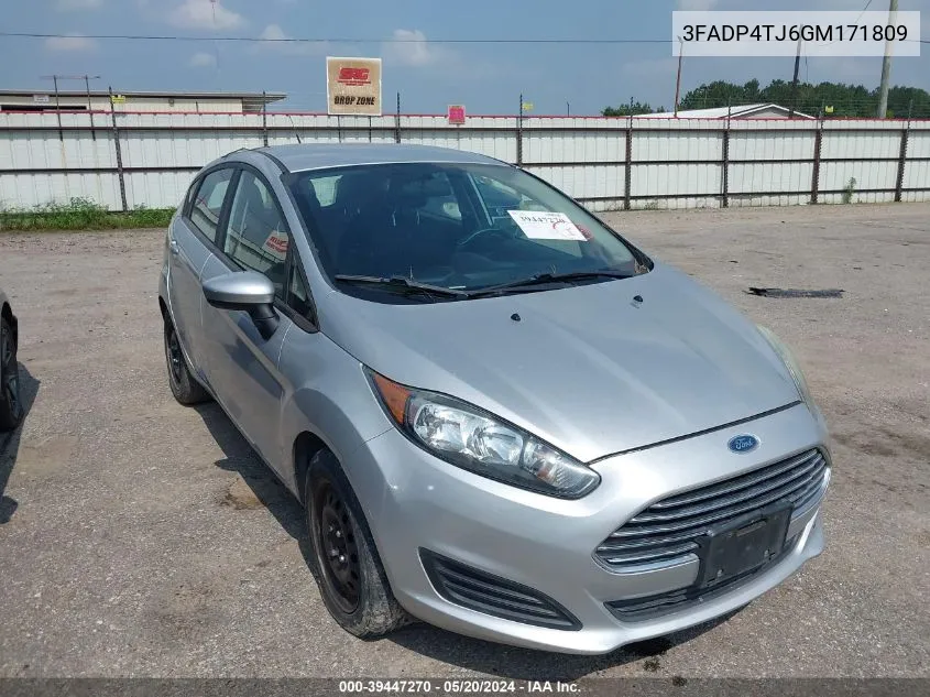 2016 Ford Fiesta S VIN: 3FADP4TJ6GM171809 Lot: 39447270