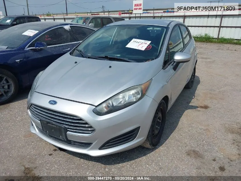 2016 Ford Fiesta S VIN: 3FADP4TJ6GM171809 Lot: 39447270