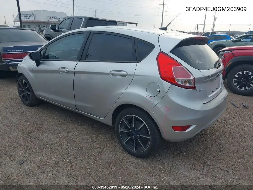 3FADP4EJ0GM203909 2016 Ford Fiesta Se