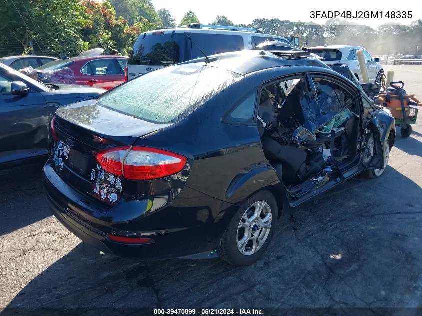 2016 Ford Fiesta Se VIN: 3FADP4BJ2GM148335 Lot: 39470899