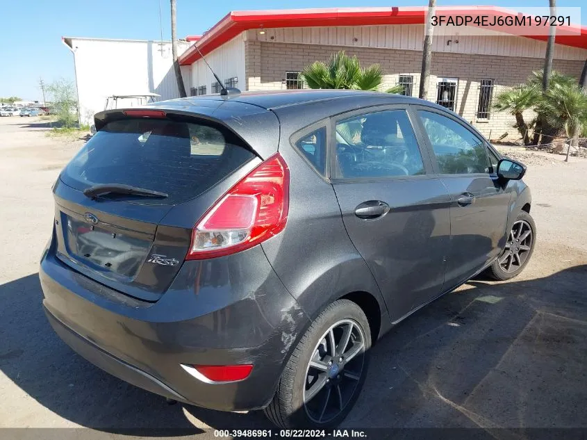 2016 Ford Fiesta Se VIN: 3FADP4EJ6GM197291 Lot: 39486961