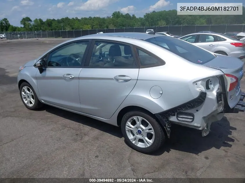 3FADP4BJ6GM182701 2016 Ford Fiesta Se