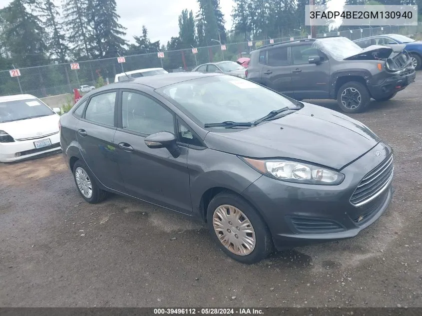 3FADP4BE2GM130940 2016 Ford Fiesta Se