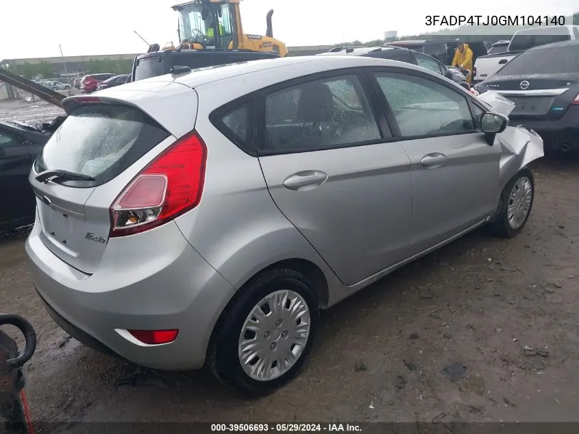 3FADP4TJ0GM104140 2016 Ford Fiesta S