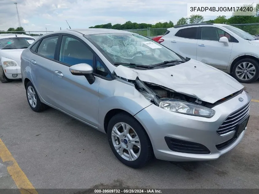 2016 Ford Fiesta Se VIN: 3FADP4BJ0GM174240 Lot: 39509732