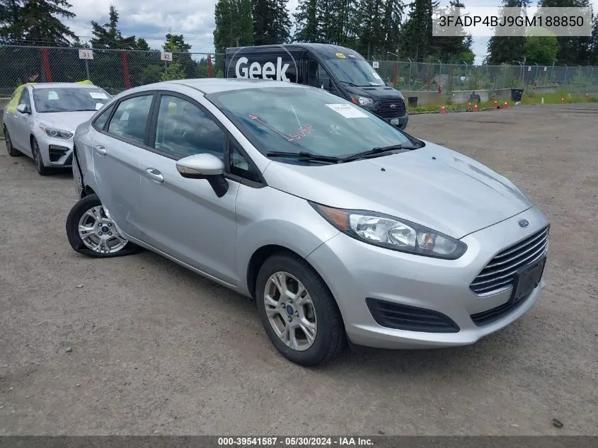 2016 Ford Fiesta Se VIN: 3FADP4BJ9GM188850 Lot: 39541587