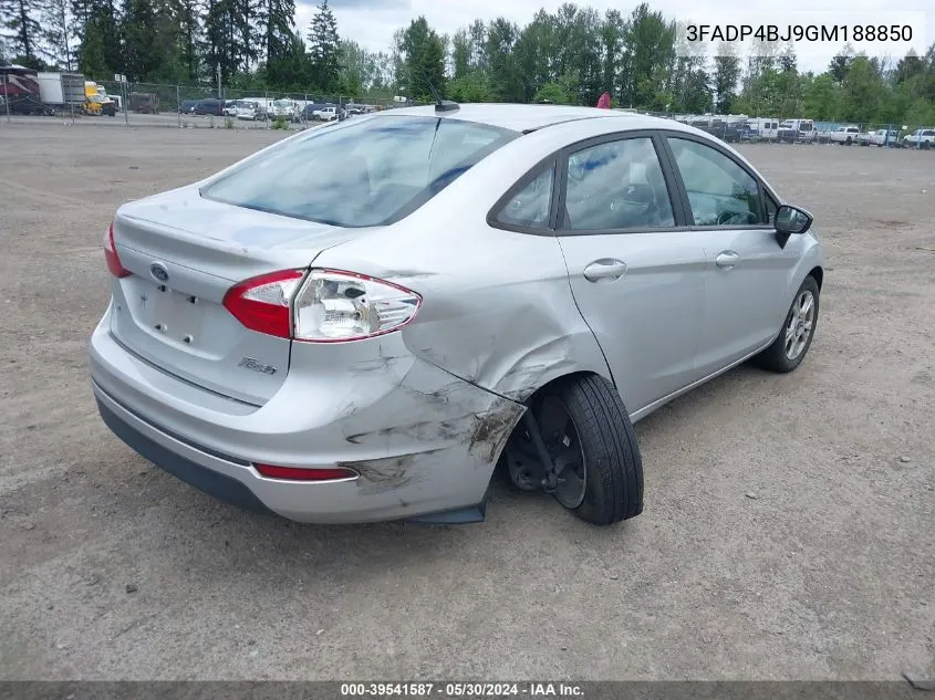 2016 Ford Fiesta Se VIN: 3FADP4BJ9GM188850 Lot: 39541587