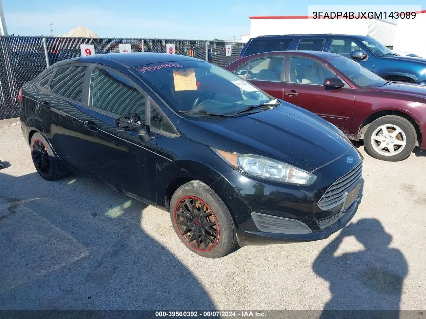 2016 Ford Fiesta Se VIN: 3FADP4BJXGM143089 Lot: 39560392