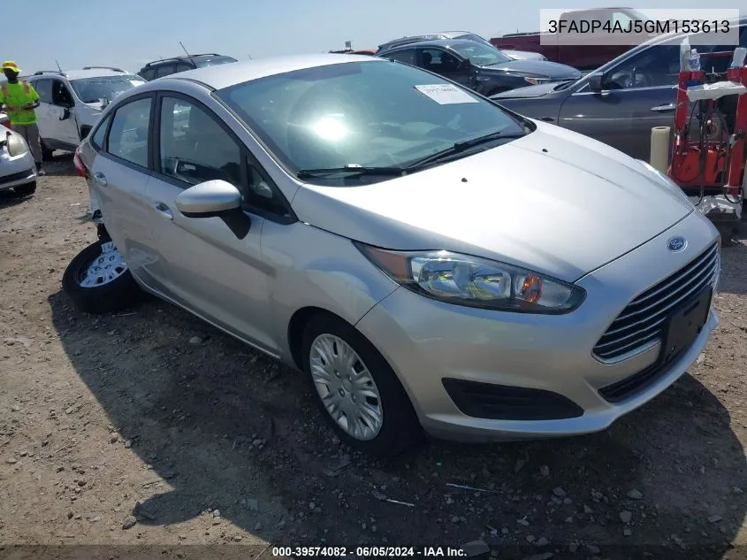 2016 Ford Fiesta S VIN: 3FADP4AJ5GM153613 Lot: 39574082