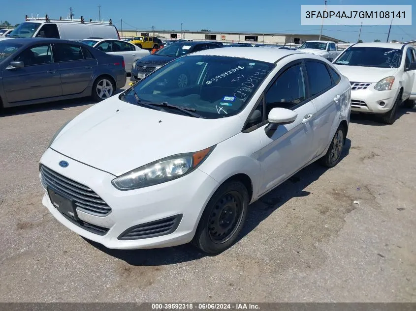 3FADP4AJ7GM108141 2016 Ford Fiesta S