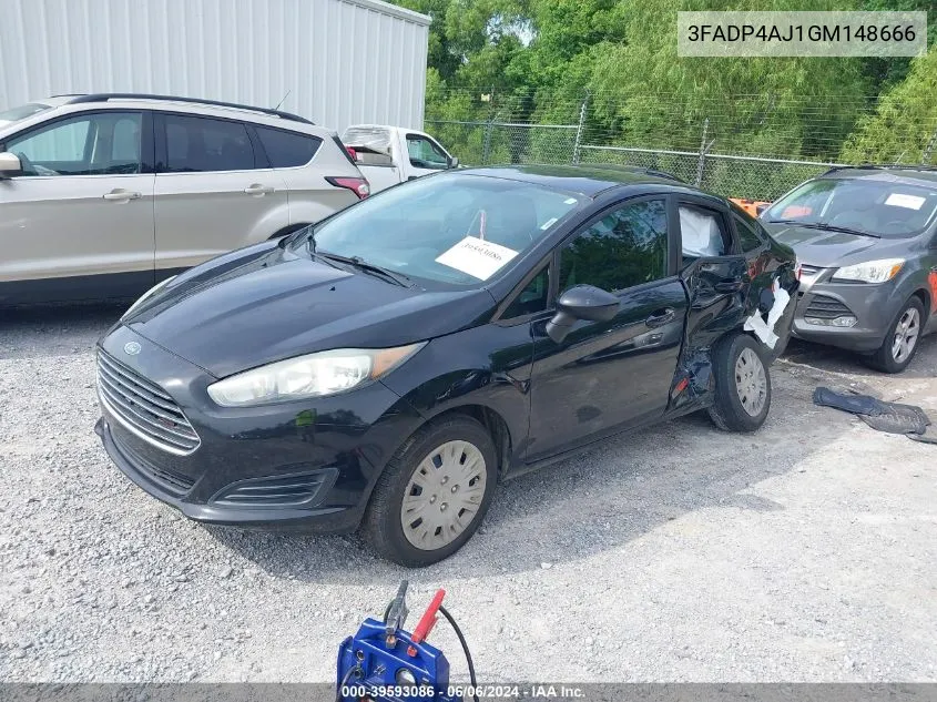 2016 Ford Fiesta S VIN: 3FADP4AJ1GM148666 Lot: 39593086