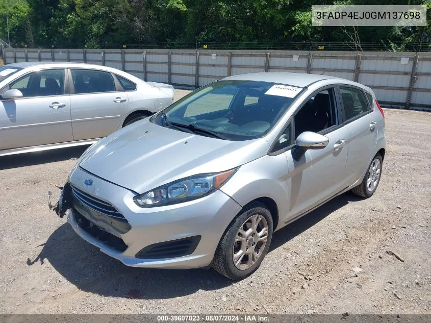 2016 Ford Fiesta Se VIN: 3FADP4EJ0GM137698 Lot: 39607023