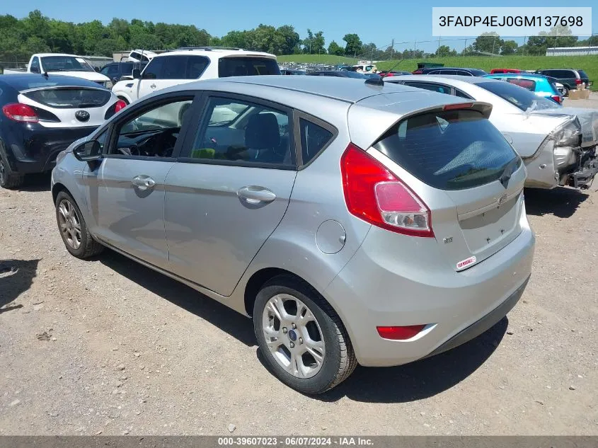 2016 Ford Fiesta Se VIN: 3FADP4EJ0GM137698 Lot: 39607023