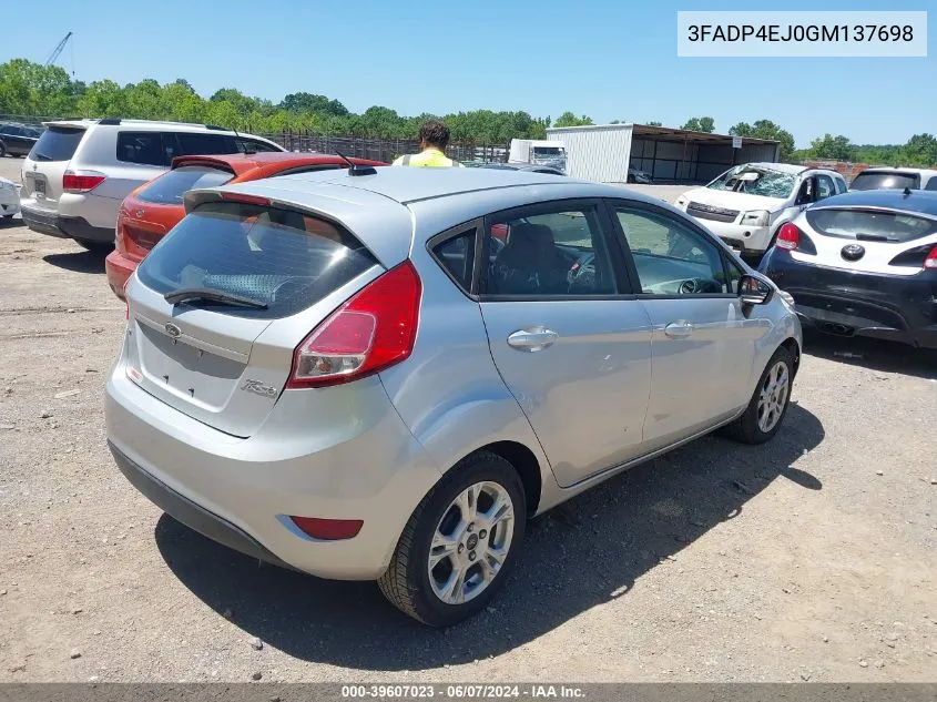 2016 Ford Fiesta Se VIN: 3FADP4EJ0GM137698 Lot: 39607023