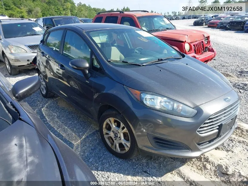 2016 Ford Fiesta Se VIN: 3FADP4EJXGM192658 Lot: 39632180