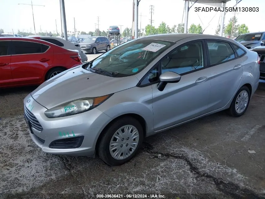 2016 Ford Fiesta S VIN: 3FADP4AJ5GM130803 Lot: 39636421