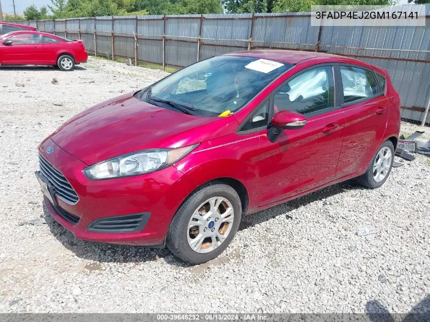 3FADP4EJ2GM167141 2016 Ford Fiesta Se